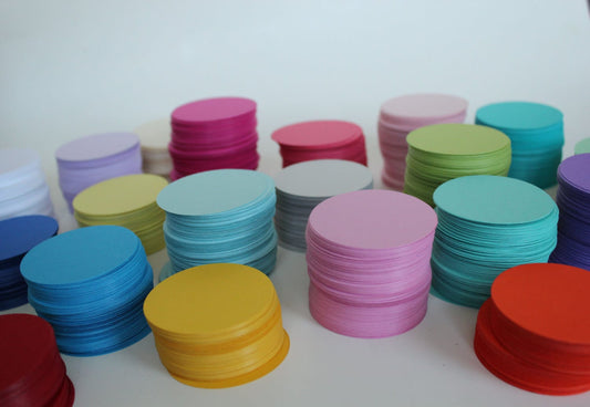 300 Card Stock Circles 2" Diameter In Your Choice of Colors